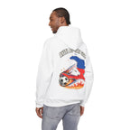 Hoodie — Ayiti Ay Gay Go! Haitian Flag Soccer Flames Hooded Sweatshirt