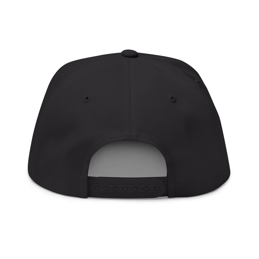Embroidered Crown Seal Flat Bill Cap