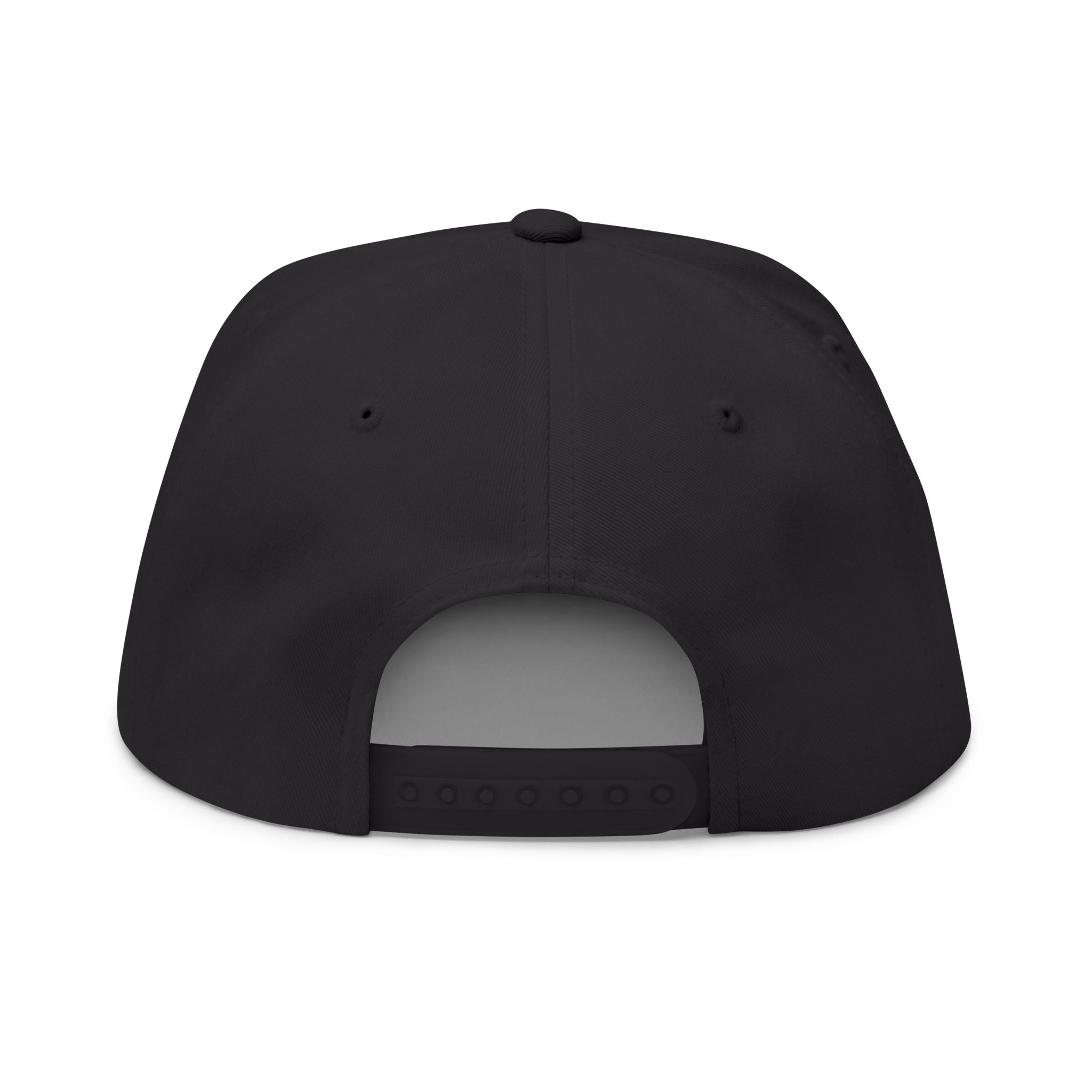 Embroidered Crown Seal Flat Bill Cap