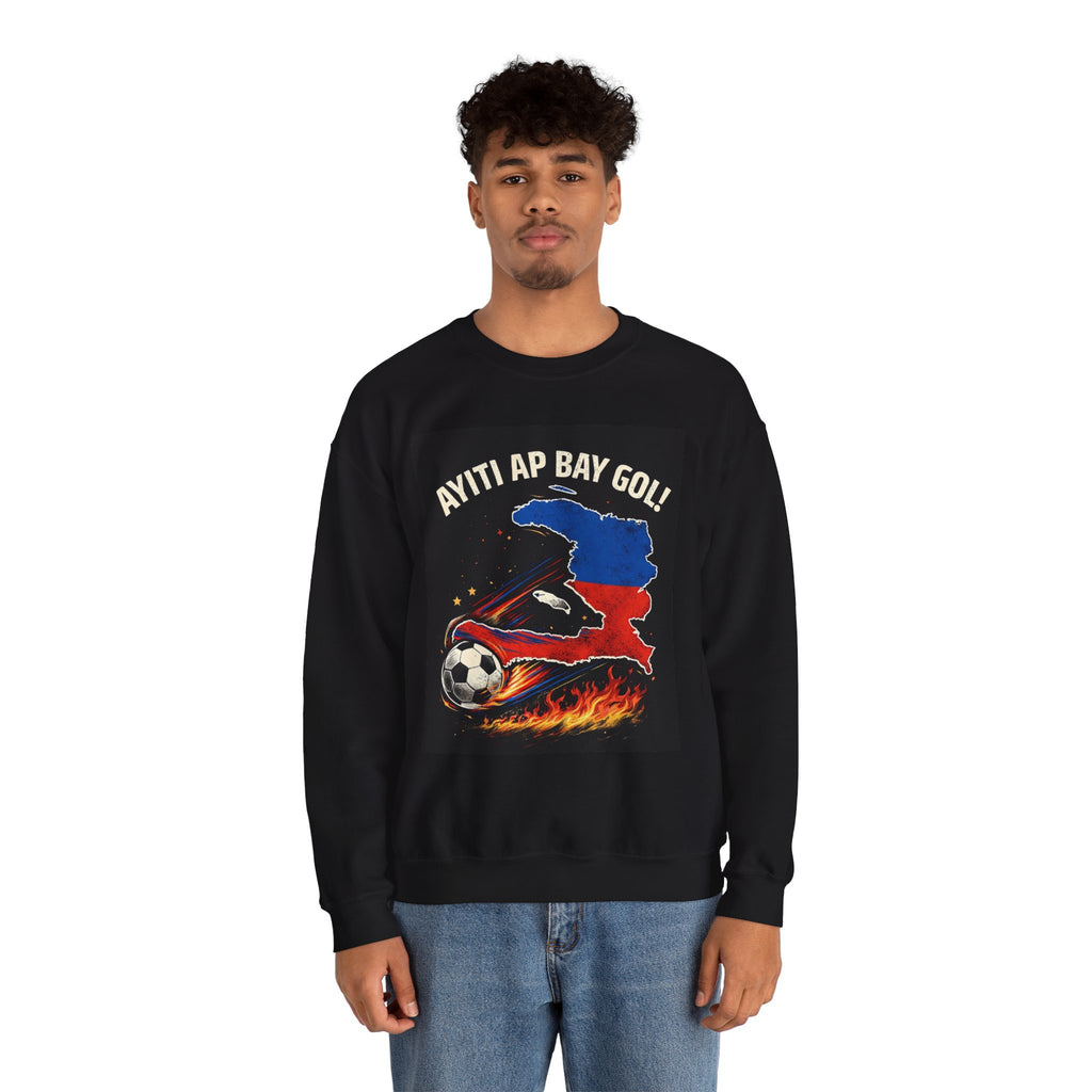 Haiti Soccer Sweatshirt - “Ayiti Ap Bay Gol” Football Crewneck